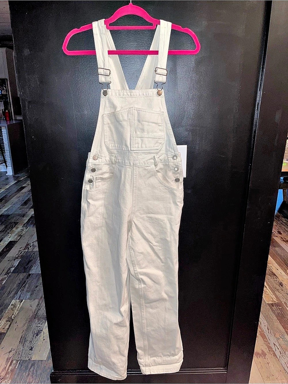 John Galt J. Galt Shanghai White Denim Overalls